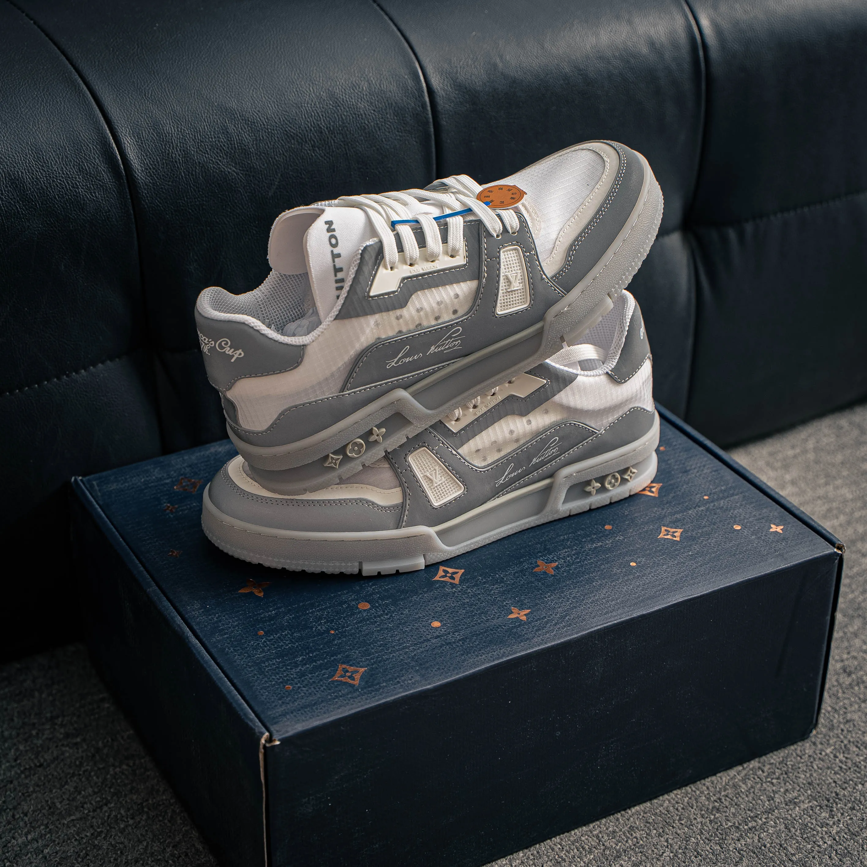 【YS 】 Premium LOUIS VUITTON LV Trainer CUP Mesh Breathable Shoes ✦ ， 37 Series ✦ + Shoes